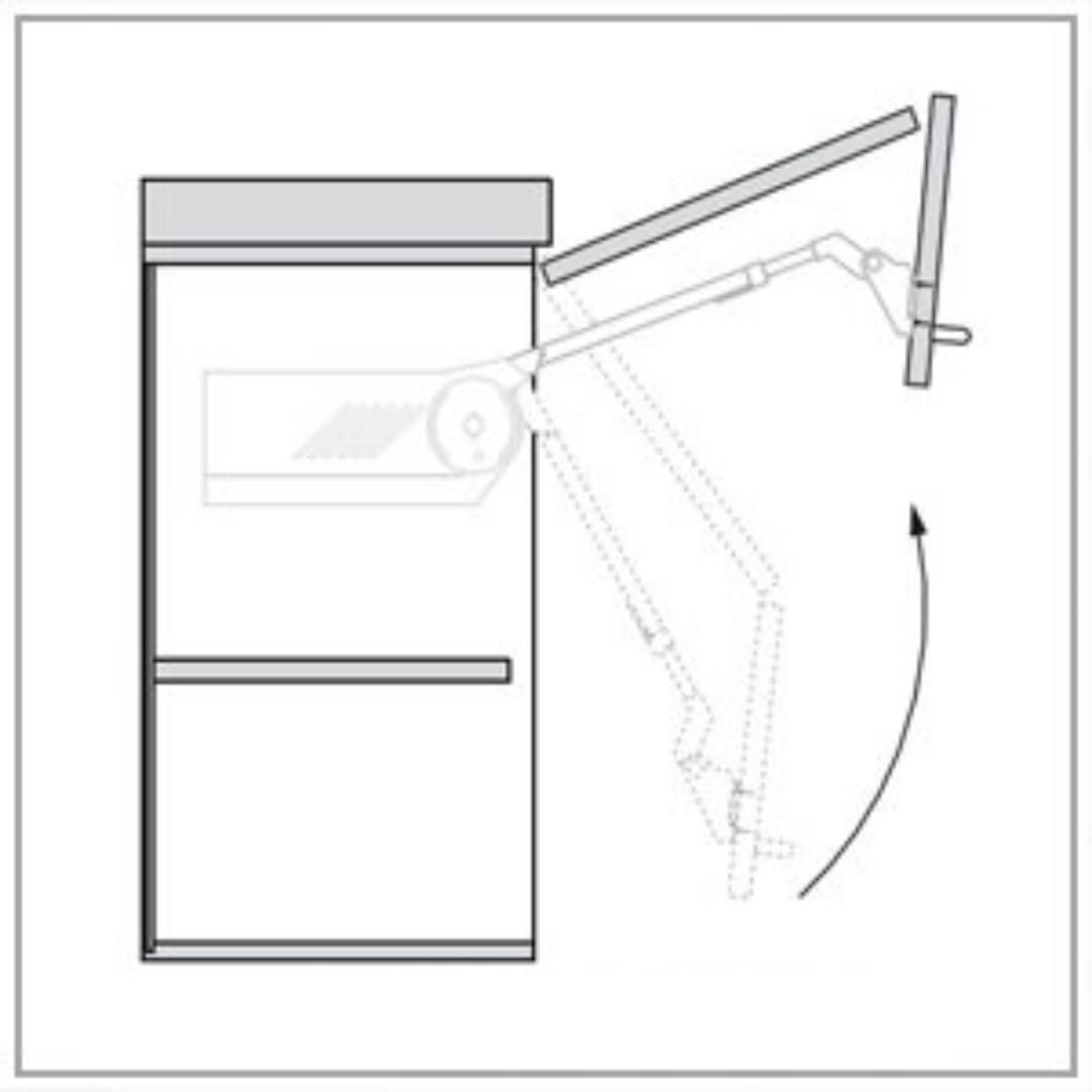 Kit Aventos HF com Servo-Drive | Altura 760 - 1040mm (AC.28+BC.39) | Blum