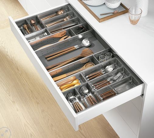 Estrutura Divisória de Talheres Orga-Line 500X194mm p/ Gaveta Tandembox - 01 Unidade