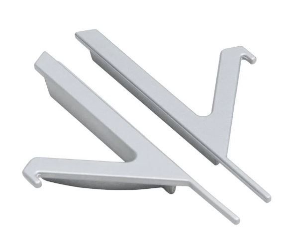 PONTEIRA VAZADA PUXADOR OCULTO PE-214 (18MM) - BRANCO BRILHANTE - PAR