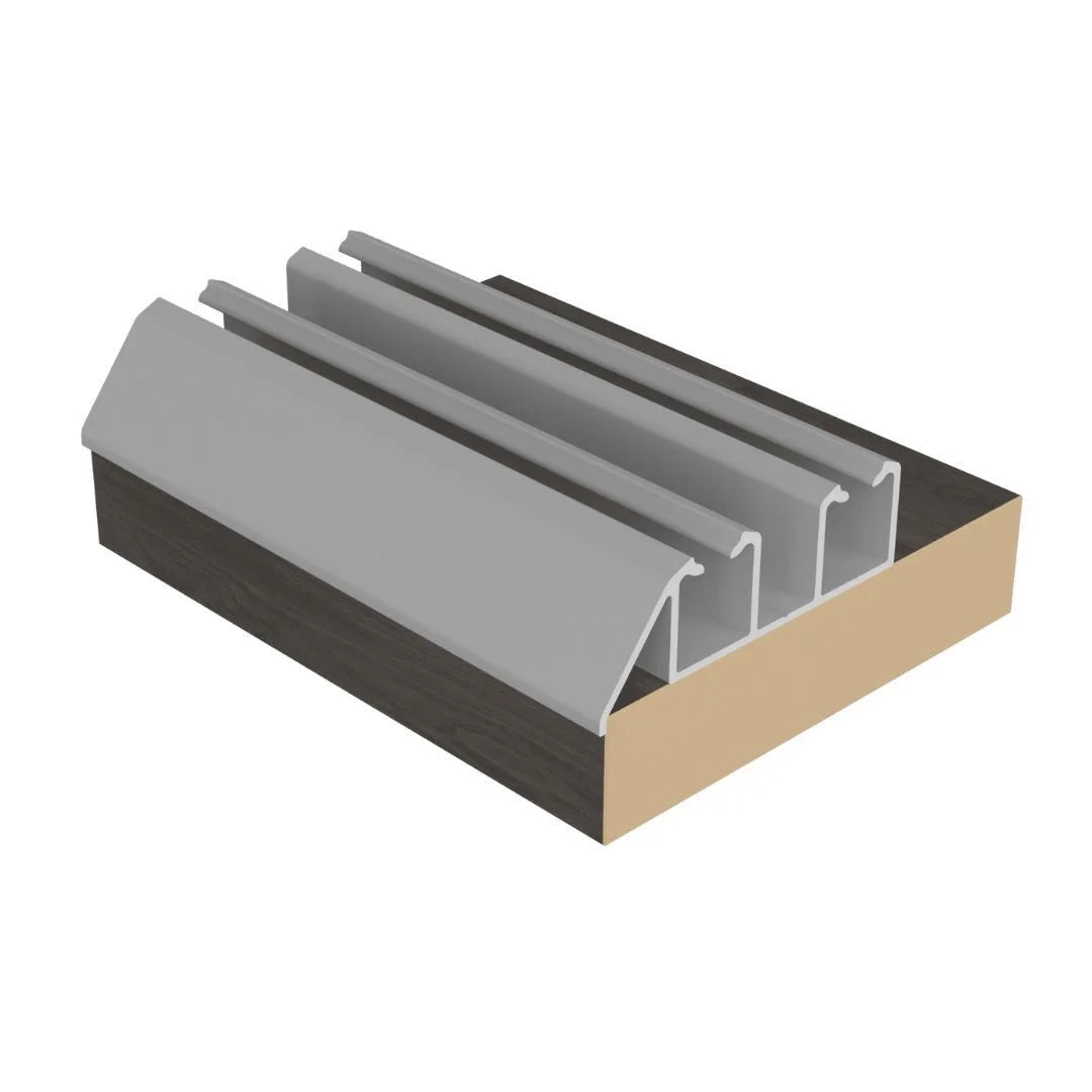 Trilho Alumínio Sobreposto RM-290 | Para Linea Duplo | Barra 3 Metros - Perfis