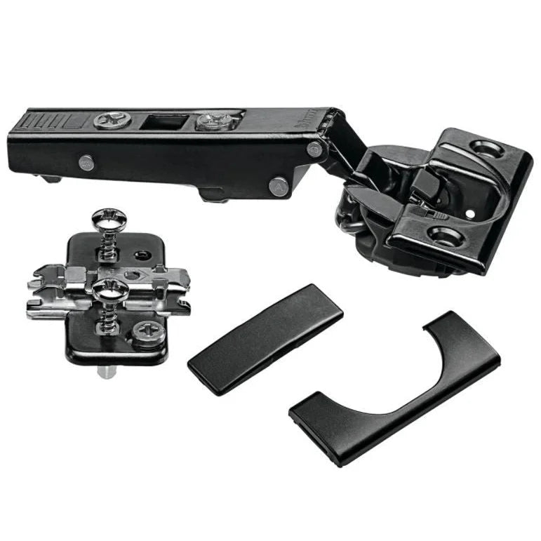 KIT DOBRADIÇA CLIP TOP STAND BLUMOTION 110° - REC. TOTAL (RETA) - PRETO ÔNIX - Dobradiças