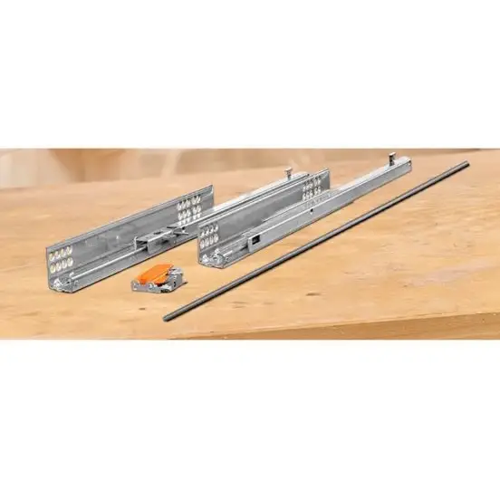 Corrediça Blum Tandem 350mm | Comprimento Real 375mm | Extensão Parcial 7/8’ | Abertura Tip On - Corrediças