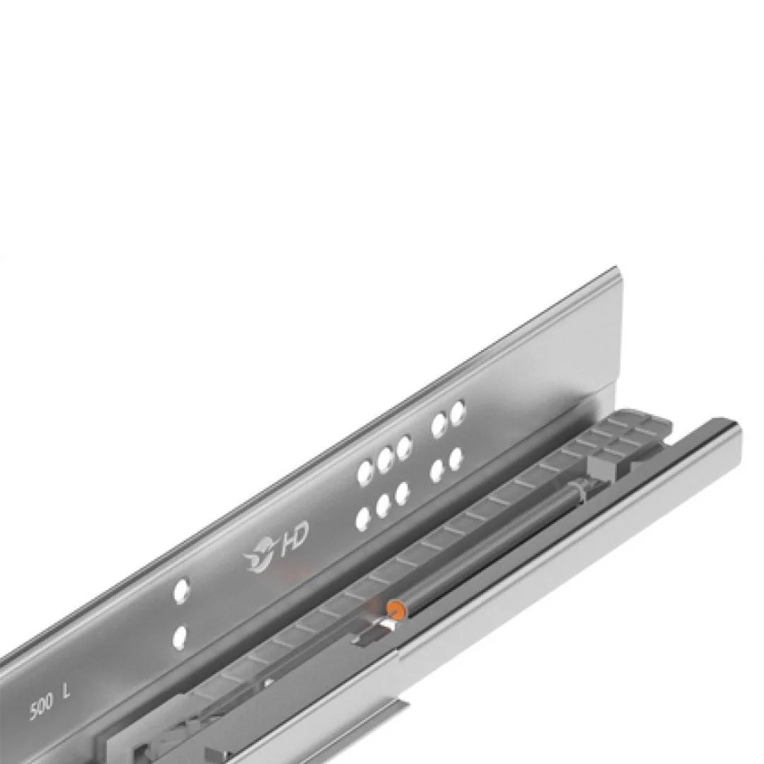 Corrediça Oculta HD 500mm | Extensão Total | Amortecimento Soft Closing HD FERRAGENS