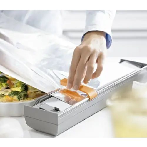 CORTADOR DE FOLHAS ORGA-LINE P/ PAPEL ALUMÍNIO - CINZA/LARANJA - 01 UNIDADE - Utensílios e Organizadores