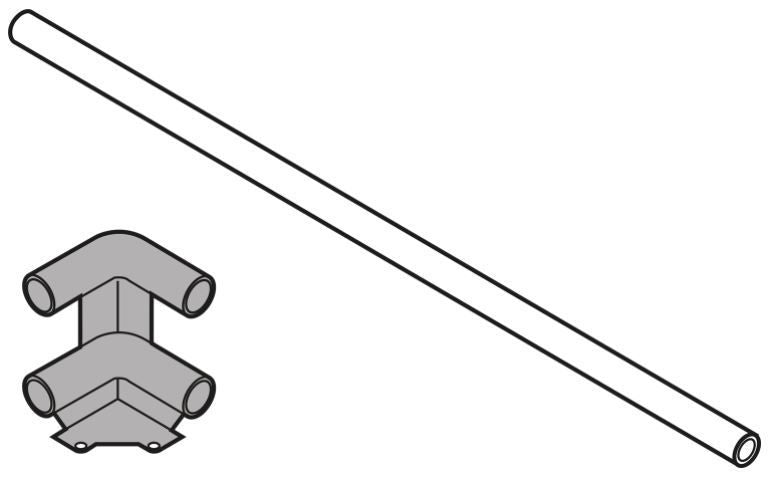 Divisor Transversal Reling 1094mm - P/ Gaveta Tandembox - Aluminizado - Kit 4 unidades - Acessórios