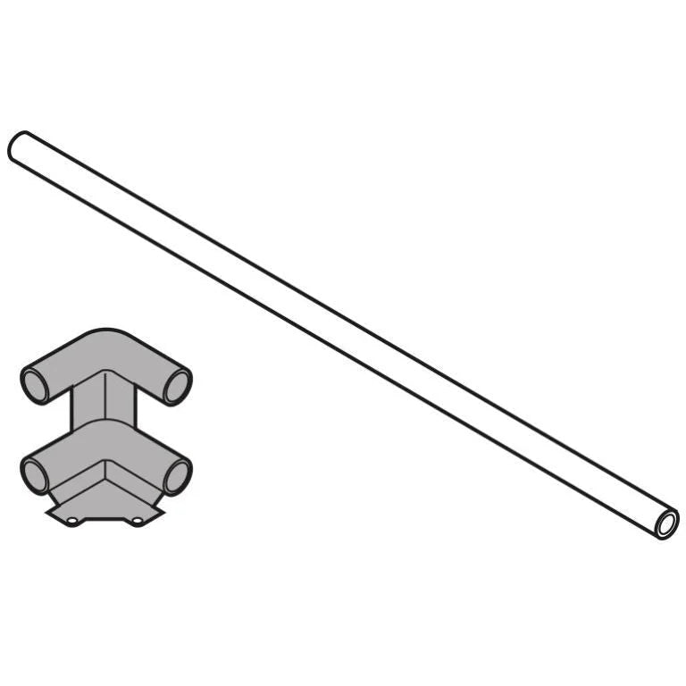 Divisor Transversal Reling 1094mm - P/ Gaveta Tandembox - Aluminizado - Kit 4 unidades - Corrediças
