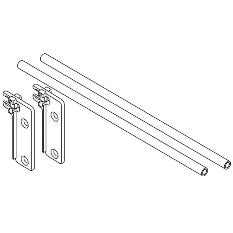 Divisor Transversal Reling 506mm - P/ Gaveta Tandembox - Aluminizado - Par - Corrediças