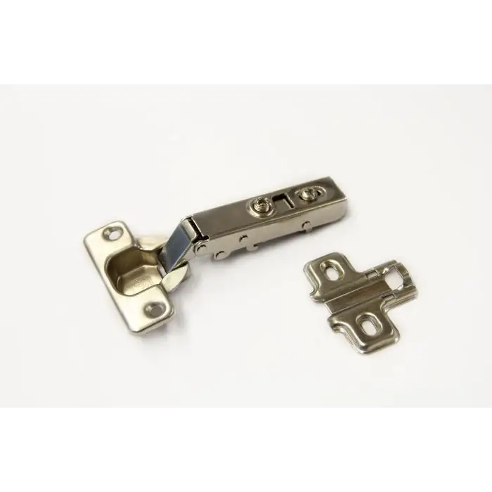 Dobradiça Click Reta Pistão 35mm | Com Calço | Metalnox - Dobradiças