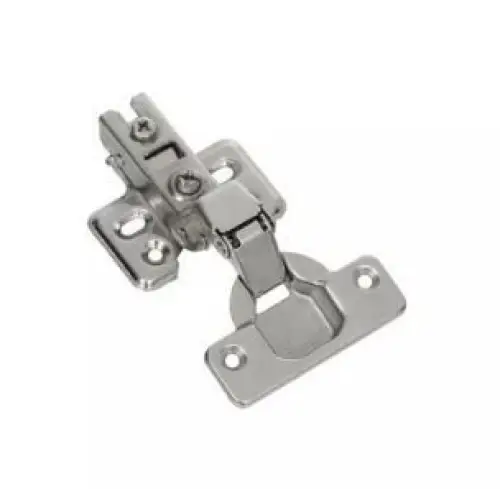 Dobradiça Curva 110° com Amortecimento | Calço Fixo | Metalnox - Dobradiças