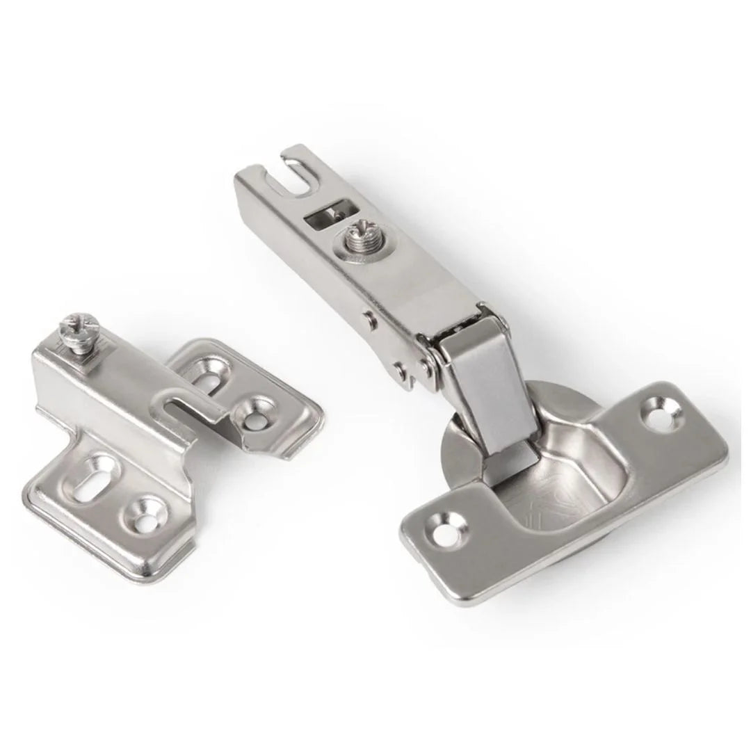 Dobradiça Reta 110° | Calço Slide on Ecaixe Fácil | Two Way | Metalnox - Dobradiças