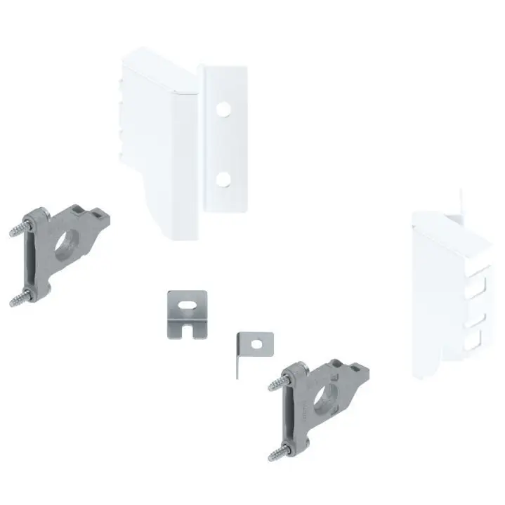 Fixação Frontal para Gaveta Space Corner Baixa - Branco - Par - Acessórios