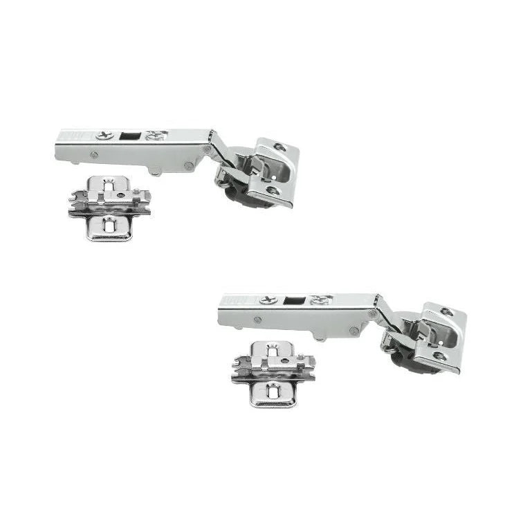 Kit 2 Dobradiças Retas 107° Clip Top com Amortecimento | Blumotion | Par - Dobradiças