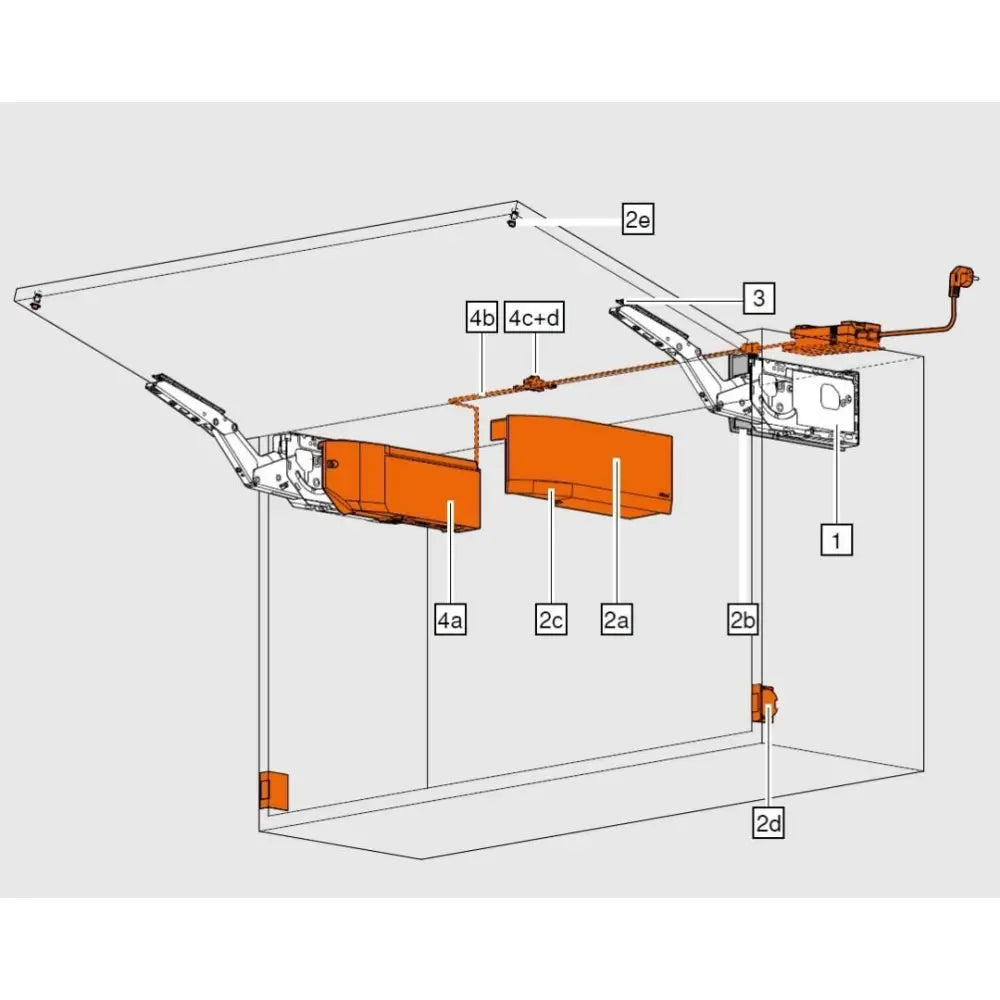 Kit Aventos Hk-Top 23K2900 - Com Servo-Drive - Articuladores