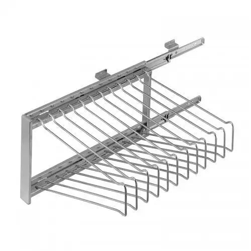 Kit Calceiro Deslizante Cd 400mm Cromado - 10 Varetas - Acessórios