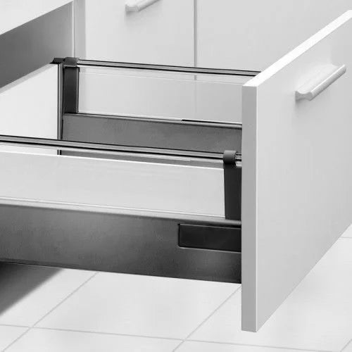 Kit Elevação Lateral em Acrílico para Gaveta Metálica Avantbox 500mm - Inox - Gavetas Metálicas