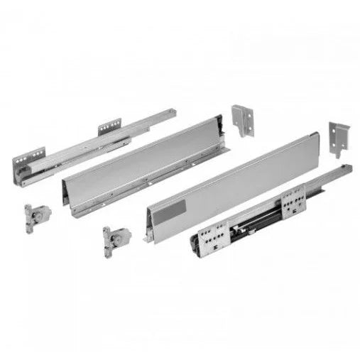 KIT GAVETA METÁLICA AVANTBOX SLOWMOTION 450MM - INOX - Gavetas Metálicas