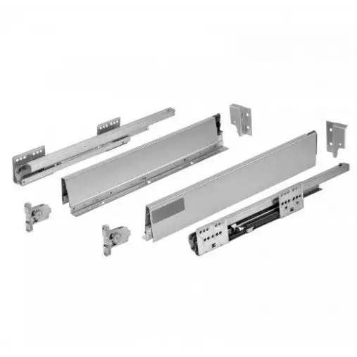 KIT GAVETA METÁLICA AVANTBOX SLOWMOTION 500MM - INOX - Gavetas Metálicas