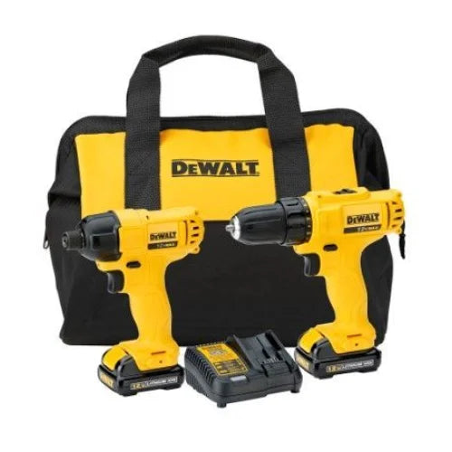 Kit Parafusadeira / Furadeira 12V 2BAT + Carregador Bivolt + Bolsa - DCK199C2-BR - Dewalt - Elétricas