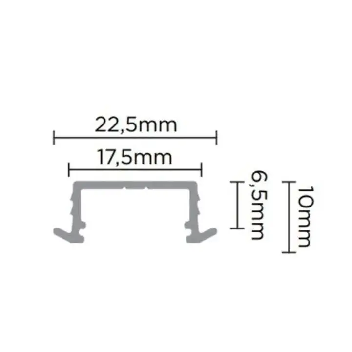 Perfil Canaleta para LED Embutido | RM-331 | Supra Natural | 3 Metros - Perfis