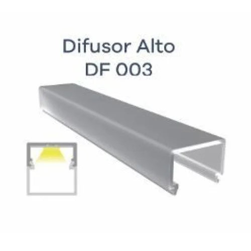 Perfil Difusor Df-003 - Barra 3 Metros - Alto - 01 Unidade - Rometal - Perfis