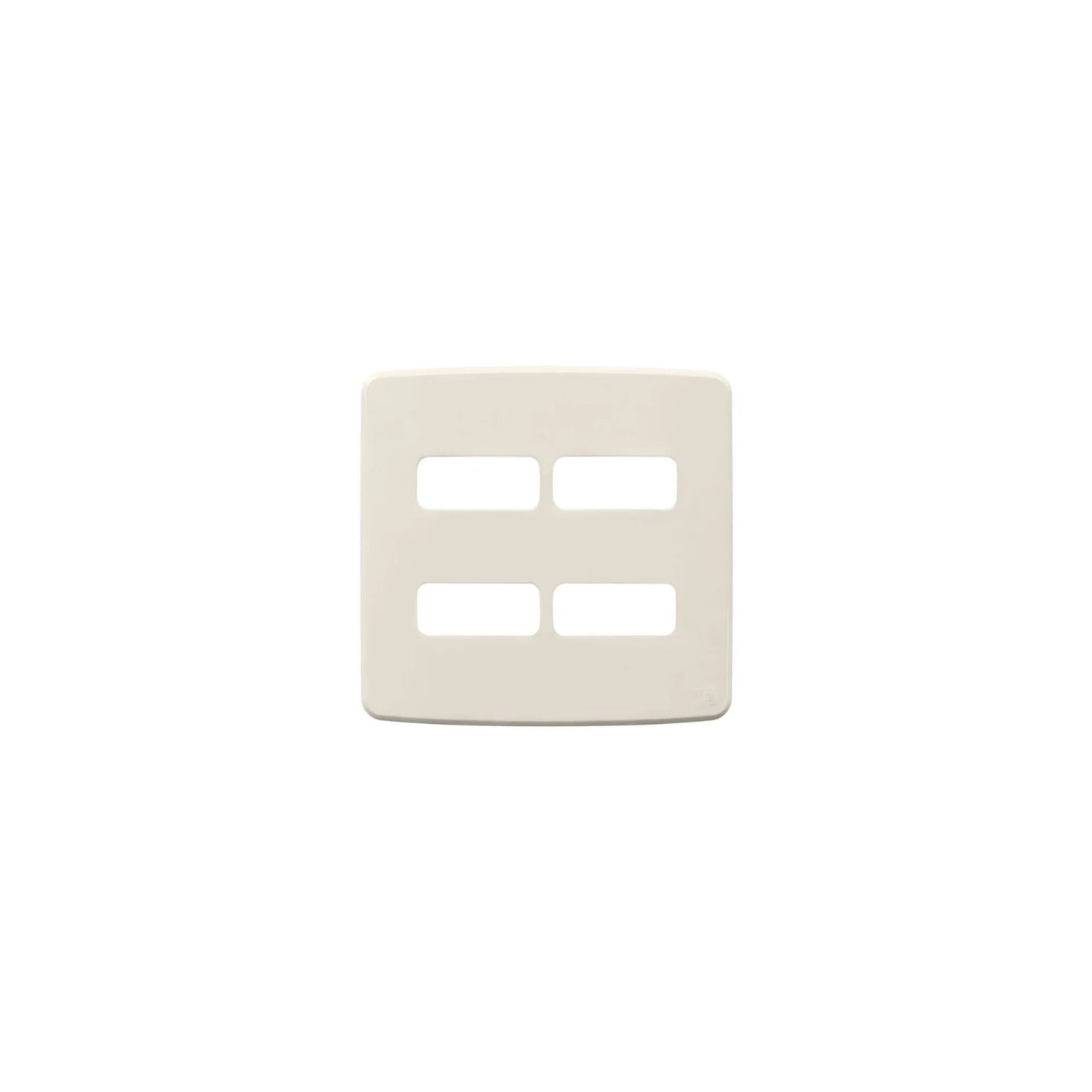 Placa 4X4’’ 4 Posições (2 + 2 Distanciadas) Compose Marfim - 13208241 - Placas