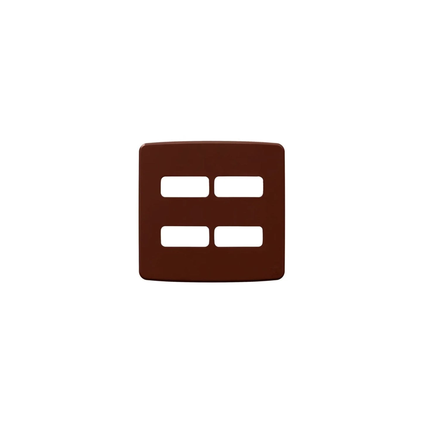 Placa 4X4’’ 4 Posições (2 + 2 Distanciadas) Compose Marrom - 13208241 - Placas