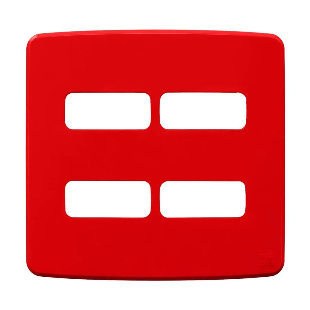 Placa 4X4" 4 Posições (2+2 Distanciadas ) Compose Vermelho - 13208241 WEG