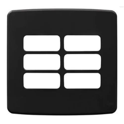 Placa 4X4" 6 Posições Compose Preto - 13208264 WEG