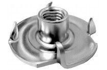 Porca Garra Unc 1/4 Zincado Branco - Pacote C/ 10 Un | Ciser - Fixadores