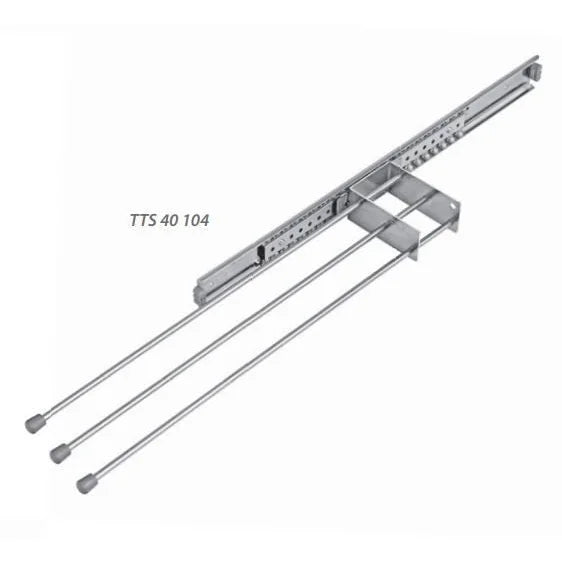 PORTA-PANOS DESLIZANTE TTS 40/104 BRANCO - 03 VARETAS - 01 UNIDADE - Acessórios