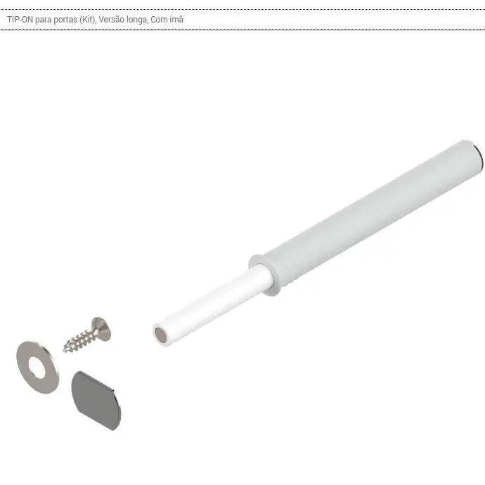 PULSADOR TIP-ON - VERSÃO LONGA - BRANCO SEDA COM IMÃ - 01 UNIDADE - Acessórios