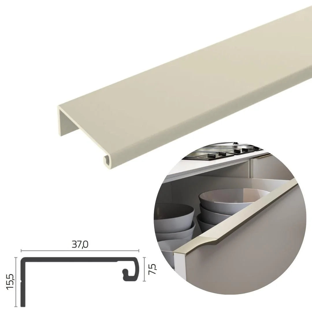 Alumínio Puxador Facetato RM183 Matte Escuro – Marceneiro