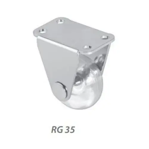 RODIZIO TN GEL RG35 INCOLOR CROMADO FIXO 35KG - 01 UNIDADE - Pés e Rodízios