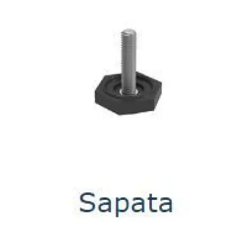 Sapata Niveladora Base p/ Perfil Link 1/4 - Preto - Kit com 4 unidades - Acessórios