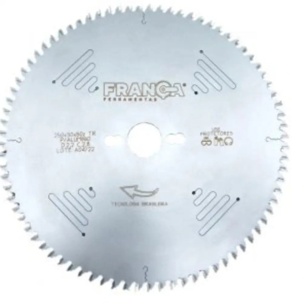 Serra P/ Alumínio Diam 250X30X80z Tr C.2,6mm - Acessórios