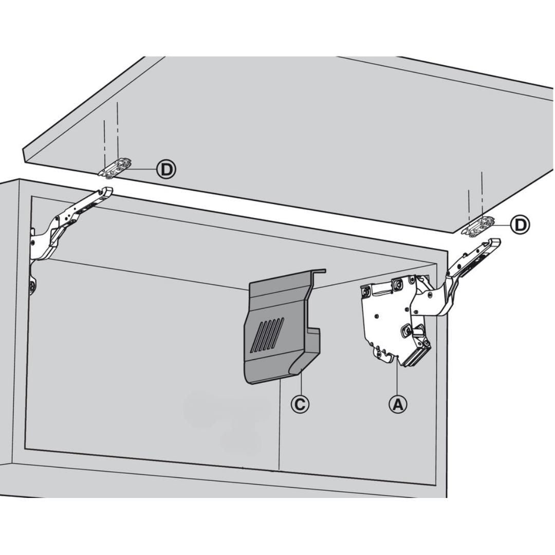 Sistema Aventos HK-S Cinza 20K2E00 - Par - Articuladores