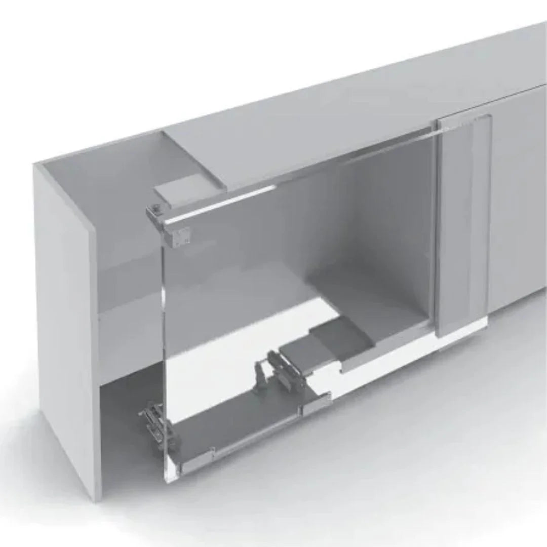 Sistema Deslizante Coplanar C-800S 2 Portas | 2400mm | 15Kg - Sistemas Deslizantes