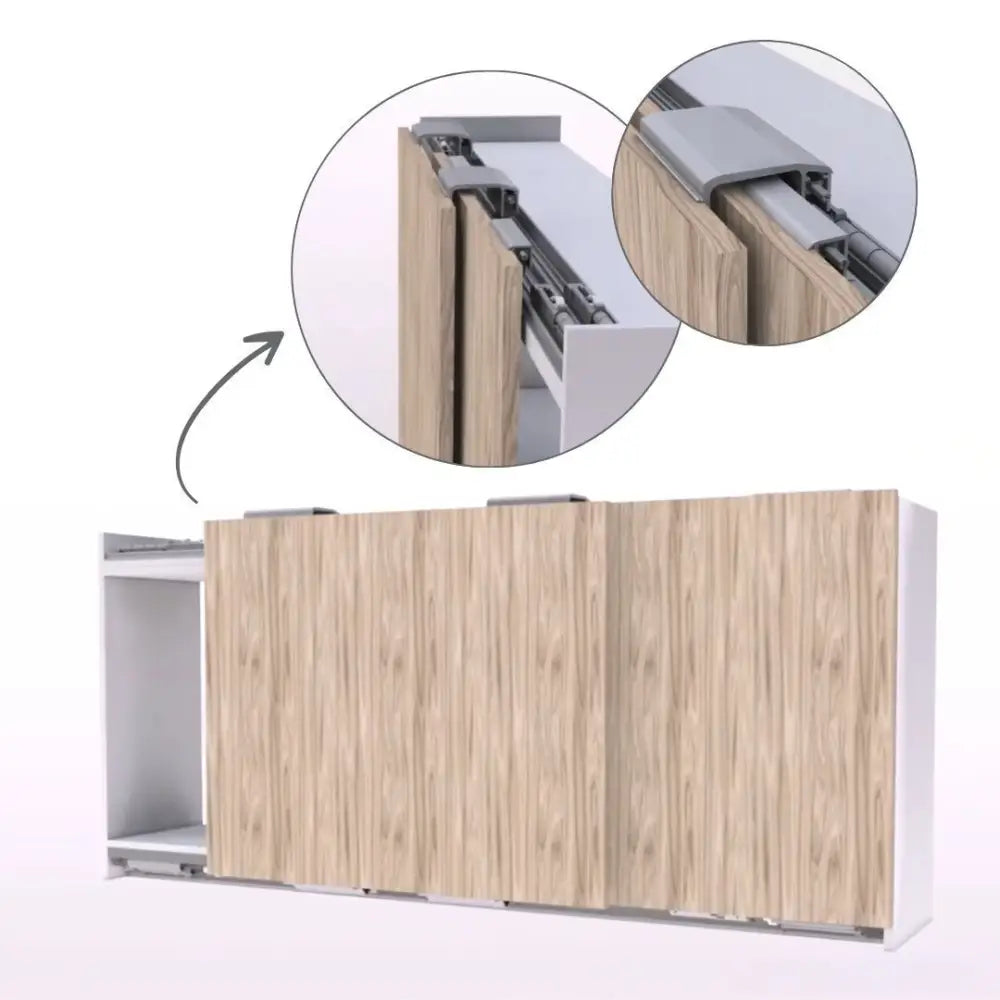 Sistema Para Portas Deslizantes Royal Top SS200 | Para 2 Portas | 25Kg a 50Kg - Sistemas Deslizantes