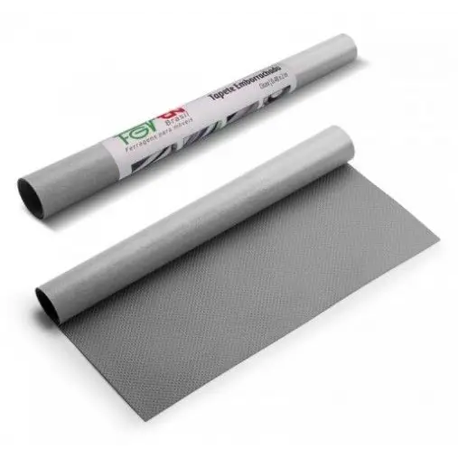 TAPETE EMBORRACHADO CINZA - 2000X480MM - 01 ROLO - Utensílios e Organizadores