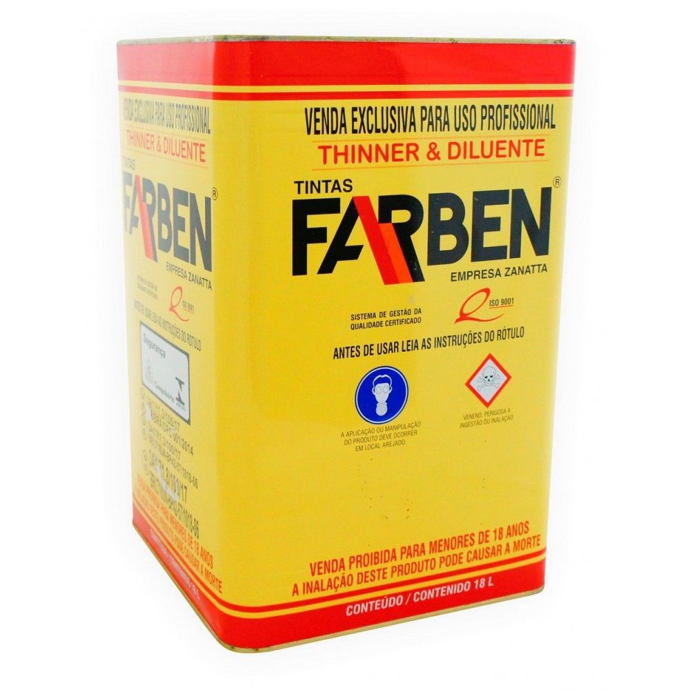 Thinner 2000 18 Litros - Farben - 01 Unidade - Sem Categoria