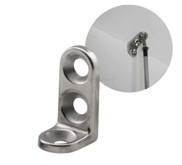 Cantoneira 13X20 Com 3 Furos Niquelado