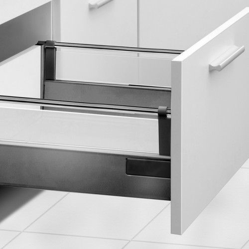 Kit Elevação Lateral em Acrílico para Gaveta Metálica Avantbox 500mm - Inox
