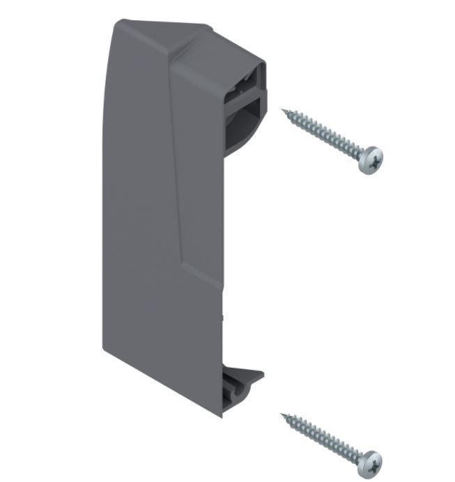 Suporte Esquerdo Frontal Para Gaveta Tandembox Baixa Interna - - Cinza - 01 Unidade