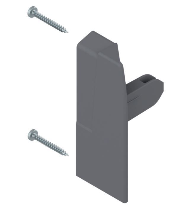 Suporte Direito Frontal Para Gaveta Tandembox Baixa Interna - - Cinza - 01 Unidade