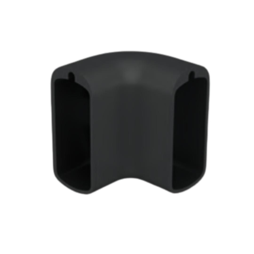 Conector 90° p/ Cabideiro Vesto | Preto | 01 Unidade