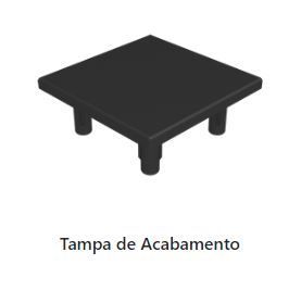 KIT TAMPA ACABAMENTO (LINK) 4 UN. - CINZA MICROTX