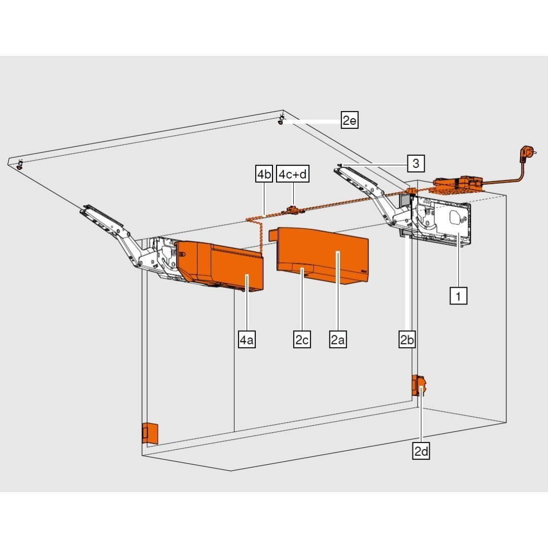 Kit Aventos Hk-Top 23K2900 - Com Servo-Drive
