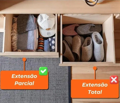 Corrediça Blum Tandem 500mm | Comprimento Real 530mm | Extensão Parcial 7/8' | Amortecimento Blumotion