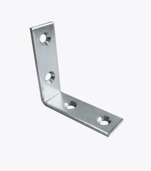 Cantoneira 50x50 Dupla 4 Furos - Aço Zincado Branco