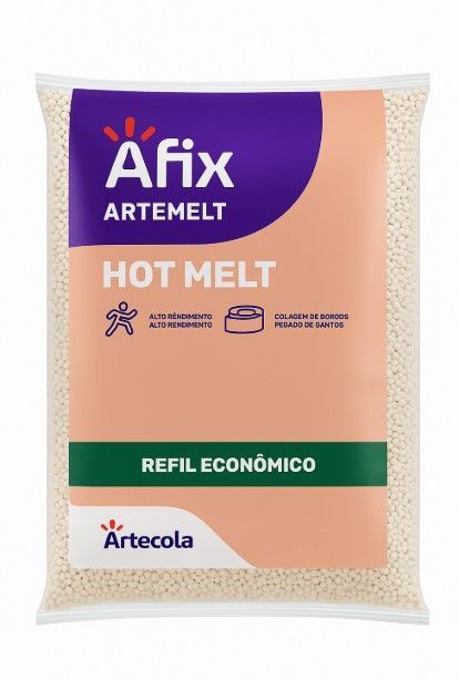Cola Granulada Hotmelt 1824 Bege 2,5kg | Baixa Temperatura | Afix
